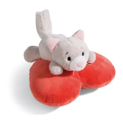 NICI plyš Love Kočička fluffy srdce ležící 13 cm