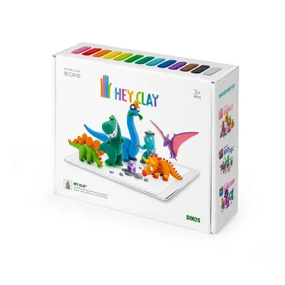 Hey Clay Kreativní modelovací sada - Dinosauři (18 ks modelíny), 1. vydání - TM Toys