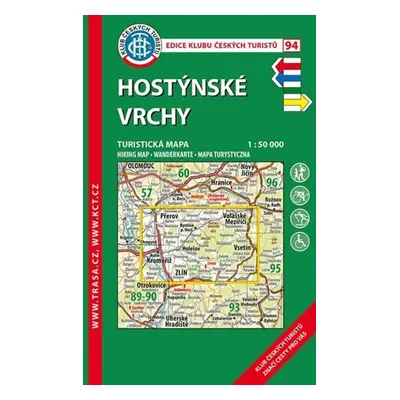 Hostýnské vrchy /KČT 94 1:50T Turistická mapa