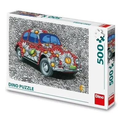 Puzzle Malovaný VW Brouk 500 dílků