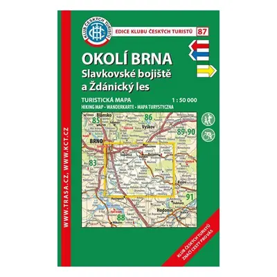 KČT 87 Okolí Brna, Slavkovské bojiště a Ždánický les 1:50 000/turistická mapa