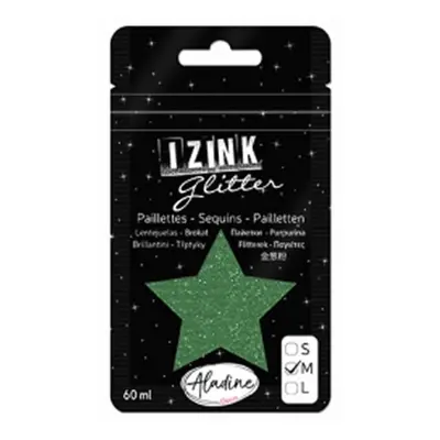 Třpytky IZINK Glitter velikost M - světle zelená, 60 ml, 1. vydání