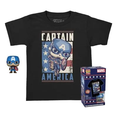 Funko pocket POP & Tee: Marvel - Captain America (velikost XL)