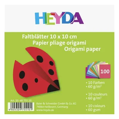 HEYDA Papíry na origami 10 x 10 cm ( 100 ks )