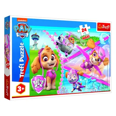 Trefl Puzzle Tlapková patrola - Odvážná Skye / 24 dílků MAXI - Taf Toys