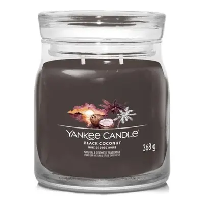 YANKEE CANDLE Black Coconut svíčka 368g / 2 knoty (Signature střední)