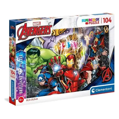 Clementoni Puzzle Briliant - Marvel 104 dílků - Clementoni