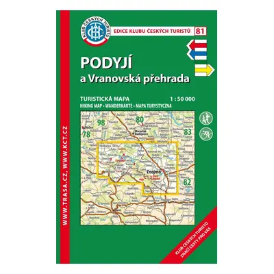 KČT 81 Podyjí, Vranovská přehrada 1:50 000/ 9. vydání 2023