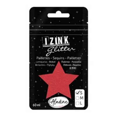 Třpytky IZINK Glitter velikost S - čevená, 60 ml