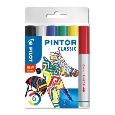 PILOT Pintor Fine Sada akrylových popisovačů 0,9-1,5mm - Classic 6 ks