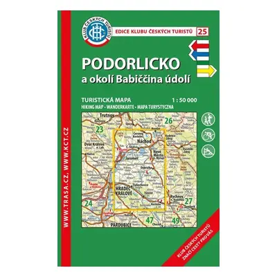 KČT 25 Podorlickoa okolí Babiččina údolí 1:50 000/turistická mapa