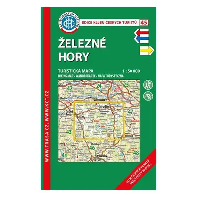 KČT 45 Železné hory 1:50 000/turistická mapa