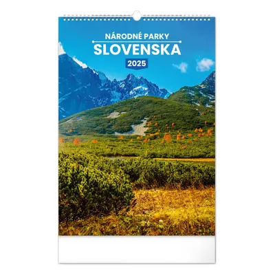 NOTIQUE Nástenný kalendár Národné parky Slovenska 2025, 33 x 46 cm Slovensky