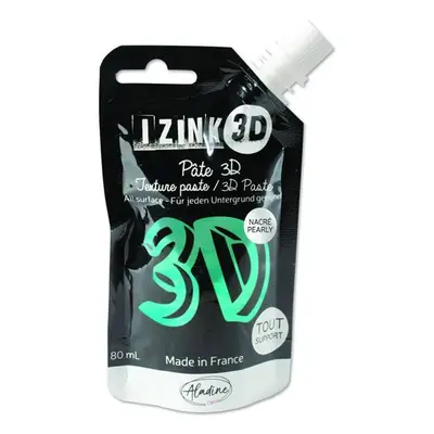 Reliéfní pasta 3D IZINK - topaz, perleťová tyrkysová, 80 ml