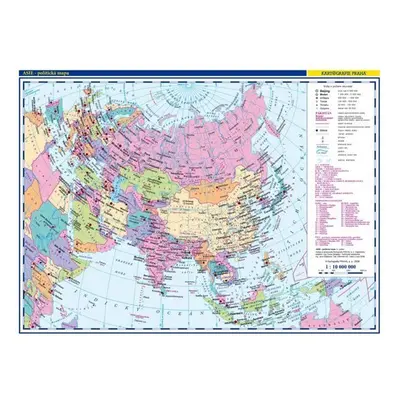 Asie - školní nástěnná politická mapa 1:10 mil./136x96 cm