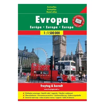 Evropa autoatlas 1:1 500 000 (A4, sešit)