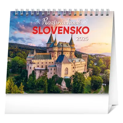 NOTIQUE Stolový kalendár Rozprávkové Slovensko 2025, 16,5 x 13 cm Slovensky