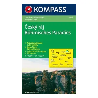 Český ráj, Böhmisches Paradies 1:50 000 / turistická mapa KOMPASS 2086