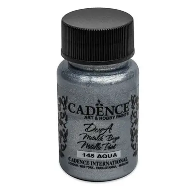 Metalická akrylová barva Cadence Dora Metalic - stříbrnomodrá / 50 ml