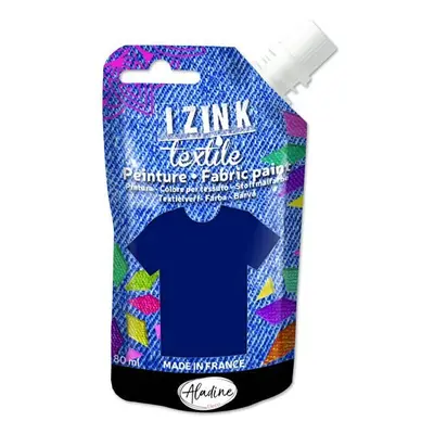 Textilní barva IZINK Textile - tmavě modrá, 80 ml