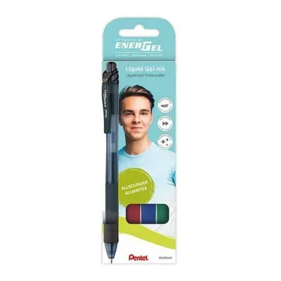 Pero gelové Pentel EnerGel BL107 - základní barvy 0,7mm / 4 ks