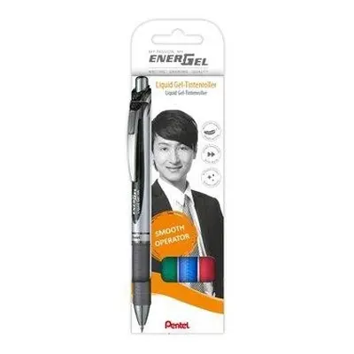 Pero gelové Pentel EnerGel BL77 - základní barvy 0,7mm / 4ks sada