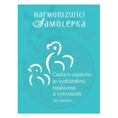 Harmonizující samolepka průhledná "Cesta k úspěchu je vydlážděná trpělivostí a vytrvalostí." prů