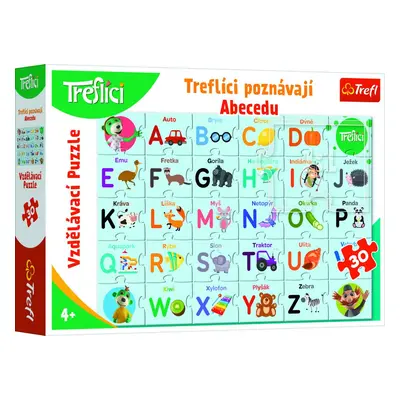 Trefl Puzzle Treflíci poznávají abecedu / 30 dílků - TOMI