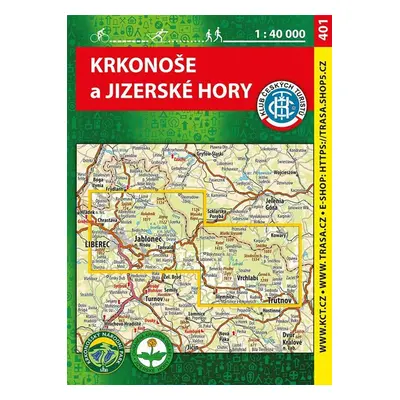 KČT 401 Krkonoše a Jizerské hory 1:40 000