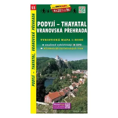 SC 053 Podyjí, Thayatal, Vranovská přehrada 1:50 000