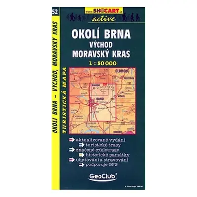 SC 052 Okolí Brna východ, Moravský kras 1:50 000