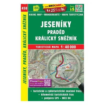 SC 458 Jeseníky, Praděd, Kralický Sněžník 1:40 000