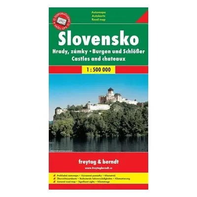 Slovensko hrady a zámky automapa 1:500 000 - Kolektiv autorů