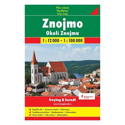 Znojmo mapa 1:12 000