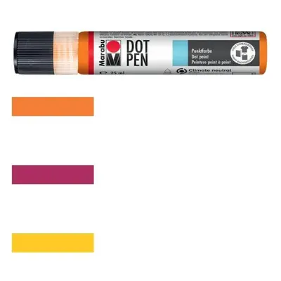 Marabu Dot Pen Tekuté perly matné - oranžová 25 ml