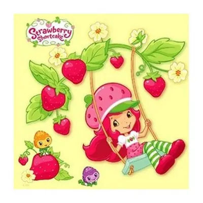 Strawberry Shortcake - omalovánky čtverec s háčkem na zavěšení