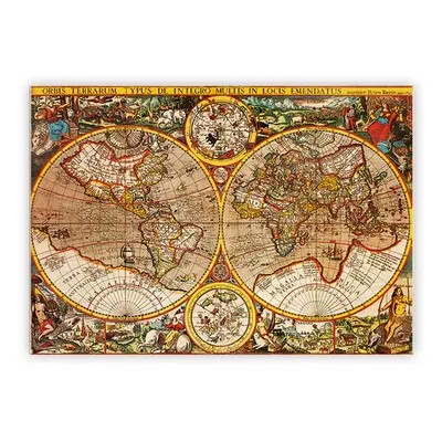 Obraz dřevěný: Antique Maps, 485x340