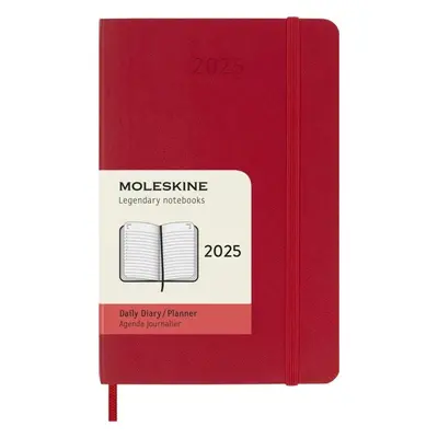 Moleskine Diář 2025 červený S, denní, měkký