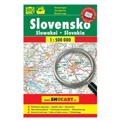 Slovensko automapa 1:500 000 (velké písmo)