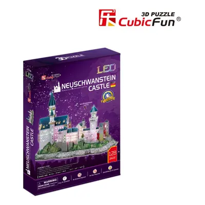 Puzzle 3D Zámek Neuschwanstein led/128 dílků