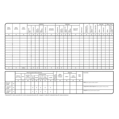 Záznam o době řízení vozidla a bezpečnostních přestávkách, A4, 100 listů, číslovaný