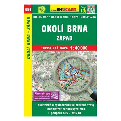 SC 451 Okolí Brna, západ 1:40 000