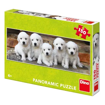 Pět štěňátek: panoramic puzzle 150 dílků - Deglingos