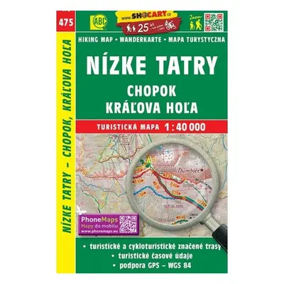 SC 475 Nízké Tatry - Chopok, Kráľova Hoľa 1:40 000