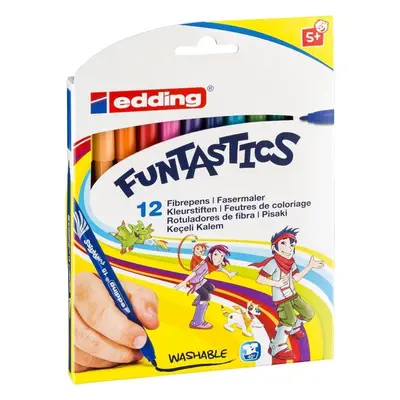 Edding Dětské fixy Funtastics 15, sada 12 barev pro větší děti