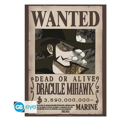 One Piece Plakát - Wanted Mihawk Wano 52 x 38 cm