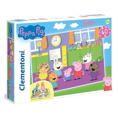 Clementoni Puzzle Supercolor Prasátko Peppa Floor / 40 dílků - Comansi