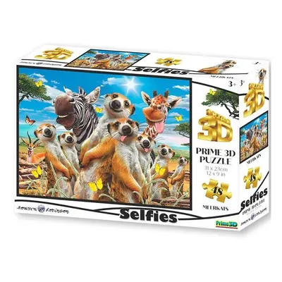 Puzzle 3D - Surikata Selfie / 48 dílků - Kolektiv