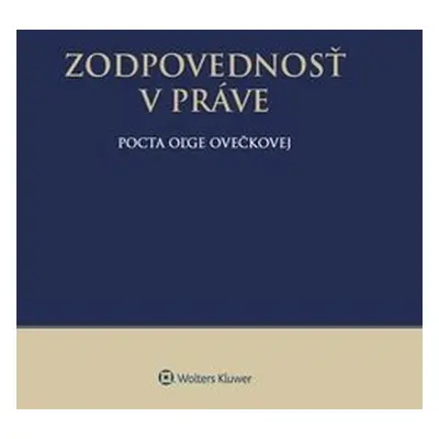 Zodpovednosť v práve - Jozef Vozár