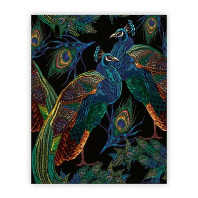 Obraz dřevěný: Peacocks, 450x520